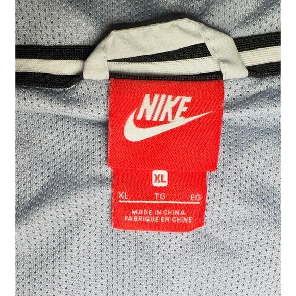 Nike Windrunner Vintage Hooded Windbreaker Nylon Jacket Grey White Mens Size XL - Picture 3 of 10